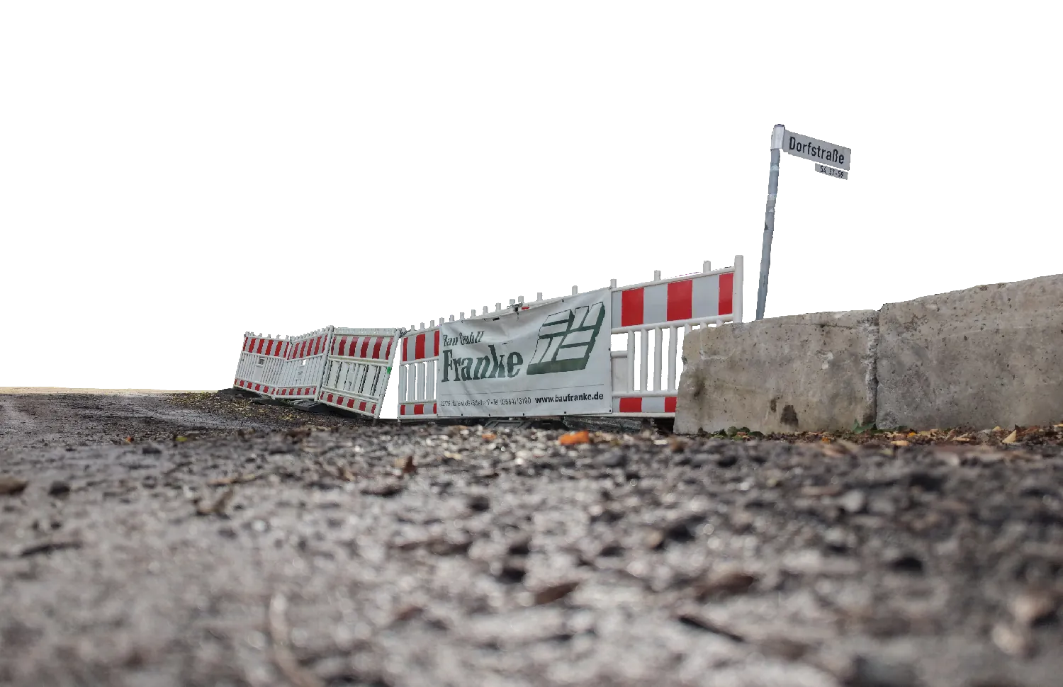 Bauzaun mit Bau GmbH Franke Banner