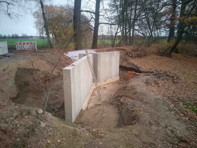 Guttau, WildNaTour - Ersatzneubau Ablaufbauwerk am Kuhteich – Baustellenfoto